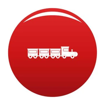 Toy train icon vector red Illustrazione stock