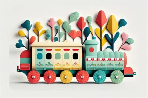 Toy train Stock Illustration