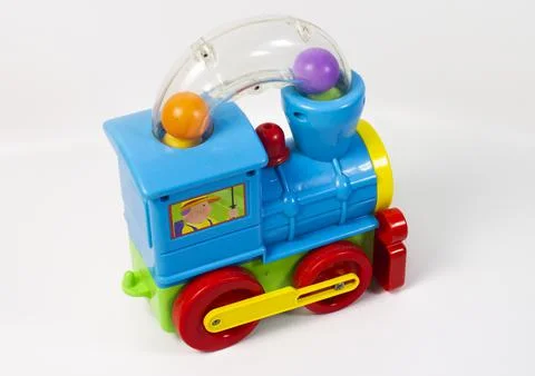 Toy Train made of plastic Stock Photos