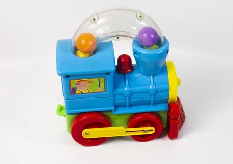 Toy Train made of plastic Stock Photos