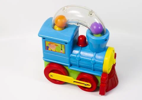 Toy Train made of plastic Stock Photos