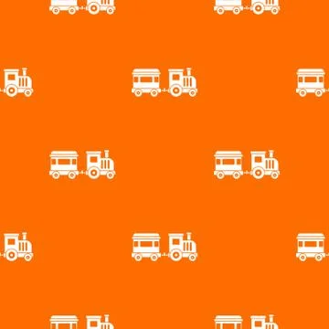 Toy train pattern seamless Stock Illustration