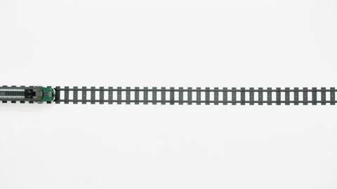 Toy train rides by rail 库存影片 130573574