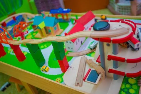 Toy train set Stock Photos