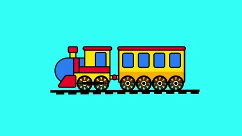 Toy Train on Tracks Stock Footage 335626583