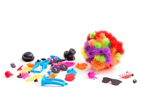 Toy Velcro in the hands of a child Stock Photos