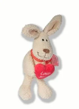 Toy white rabbit Stock Photos