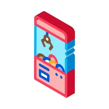 Toy win machine isometric icon vector illustration Illustrazione stock