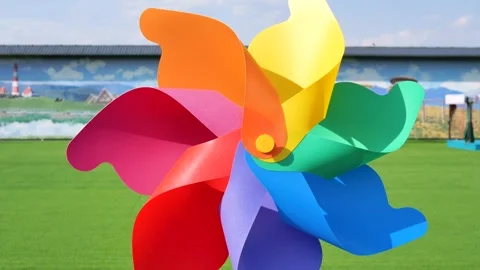 Toy windmill Stock Footage 343697607