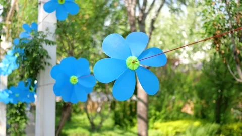Toy windmill Stock Footage 343697631