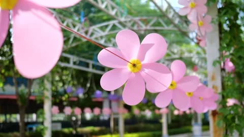 Toy windmill Video stock 343697714