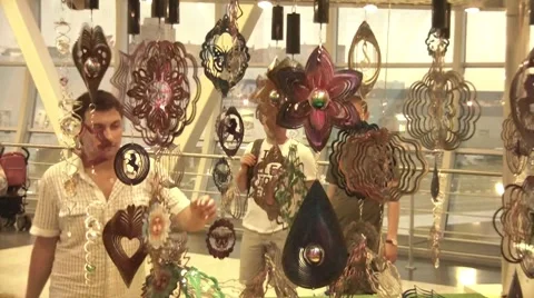 Toy Windmills Stock Footage 7765943