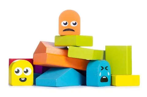 Toy wooden constructor Stock Photos