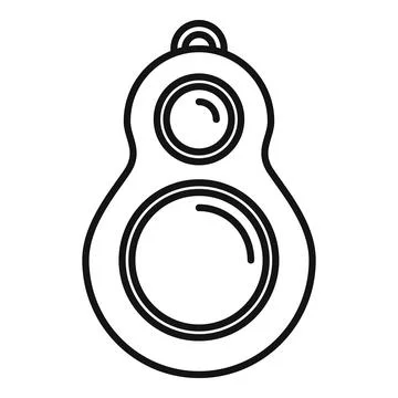 Toy wrap icon outline vector. Push hand pop Stock Illustration