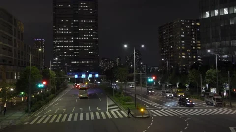 Toyosu Night View Stock Footage 148030451