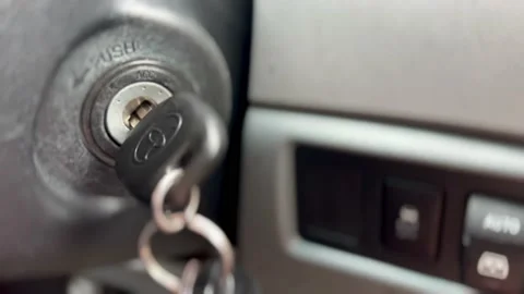 Toyota Engine Ignition Start Stock Footage 237956366