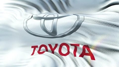 Toyota flag waving on sun. Seamless loo... | Stock Video | Pond5