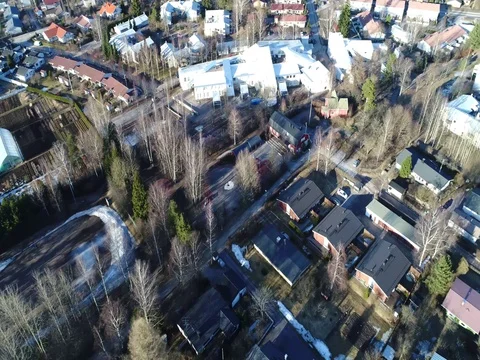 Toyrynummi Helsinki Finland Aerial filming 5.4.2017_19 Stock Footage