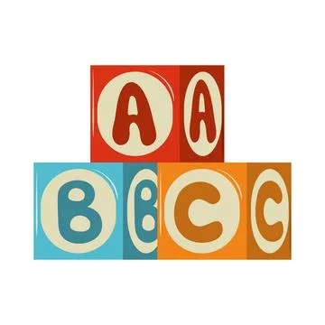 Toys abc cubes Stock Illustration