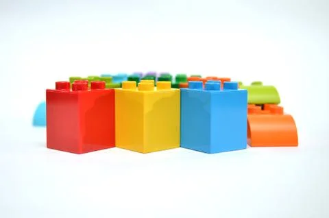 Toys for assembling colorful Stock Photos