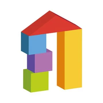 Toys blocks plastic イラスト素材