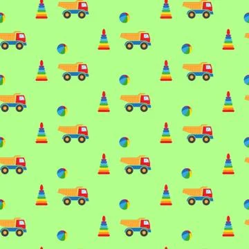 Toys for boys. Pattern Stock Illustration