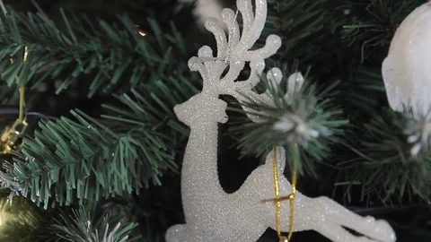 Toys on a Christmas tree Stock Footage 71278257