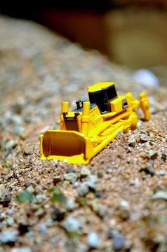 Toys dozer d155mining Stock Photos