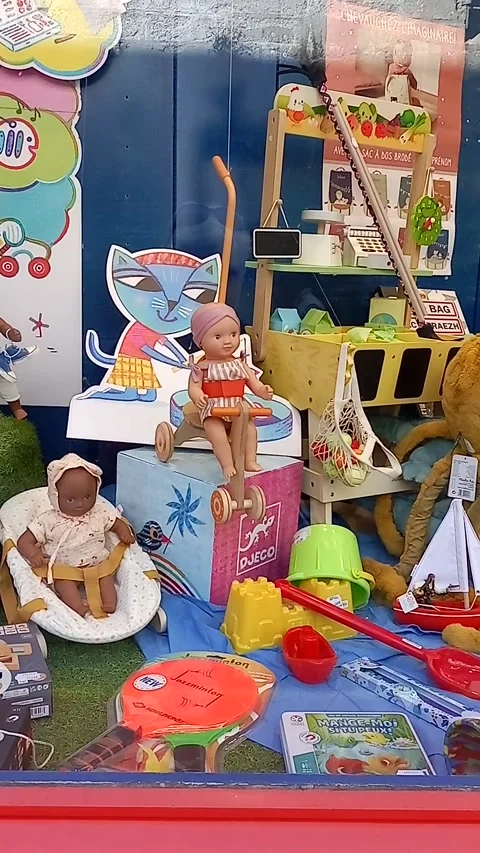 Toys in motion Stock Footage 313794817