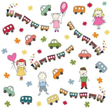 Toys pattern Stock Illustration