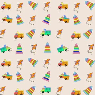 Toys pattern Stock Illustration