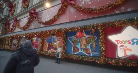 Toys R Us Window Display at Macy's on Stock Video Pond5