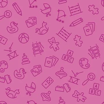 Toys seamless pattern Stock Illustration