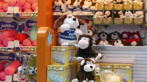 Toys in the shop Stock Footage 10792146