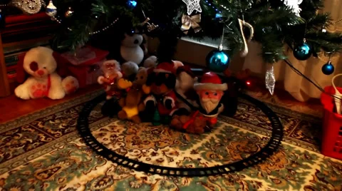 Toys under Christmas Tree 2. Stock Footage 34508336