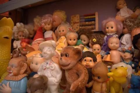 Toys, USSR, Soviet toys, destiny in the USSR, dolls Stock Photos