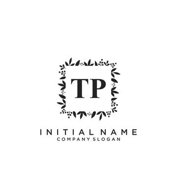TP Initial handwriting logo design Stock Illustration
