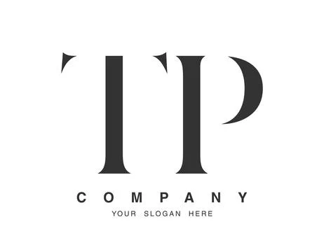 TP logo design. Initial letter t and p serif font style. Creative classic c.. Stock Illustration