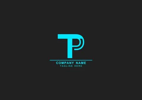 TP or PT minimal logo Stock Illustration