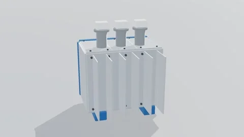 Tpc cryostat particle detector 3d loop white background 3D animation seamless Видео 341850599