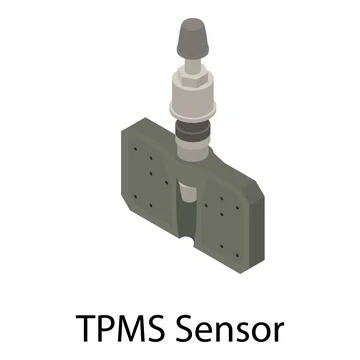 TPMS sensor icon, isometric style Stock Illustration