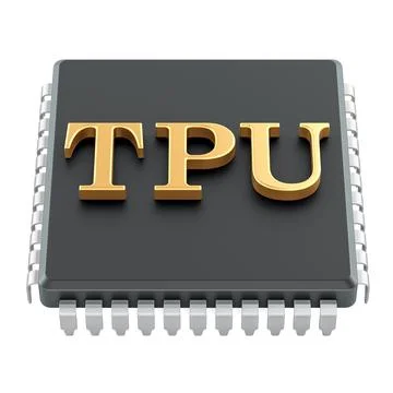 TPU processor chip. 3D rendering Stock Illustration