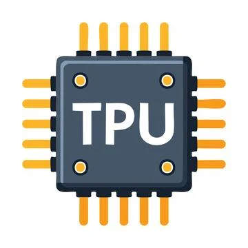 A TPU (Tensor Processing Unit) simple illustration Stock Illustration