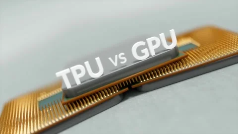 TPU Versus GPU Text On Advanced Processor Stock-Footage 332748559