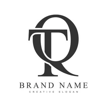 TQ trendy logotype template. Initial letter t and q classic font style. Cre.. Stock Illustration