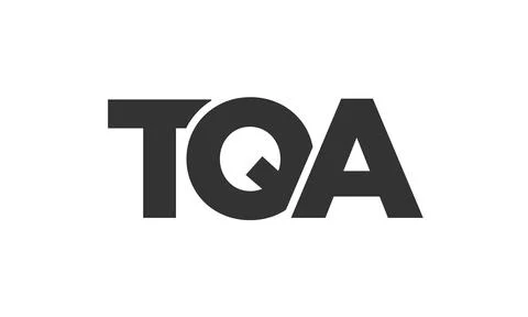 TQA logo design template with strong and modern bold text. Initial based ve.. Stock Illustration