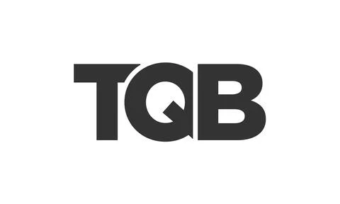 TQB logo design template with strong and modern bold text. Initial based ve.. Stock Illustration