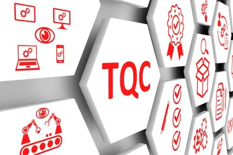 TQC concept cell background 3d illustration Stock Illustration