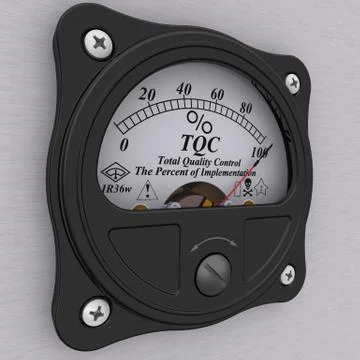 TQC. Total Quality Control indicator. The percent of implementation Stock-Illustration