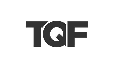 TQF logo design template with strong and modern bold text. Initial based ve.. Stock Illustration